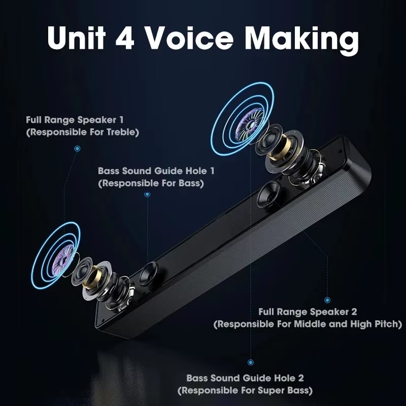 Music Soundbar Computer Caixa  - Home Cinema Tv ulasan dan harga