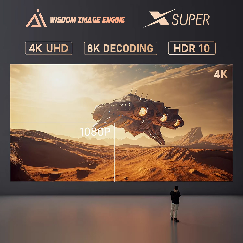 Dangbei F6 DLP 4K Projector Hi - Audio Home Cinema ulasan dan harga