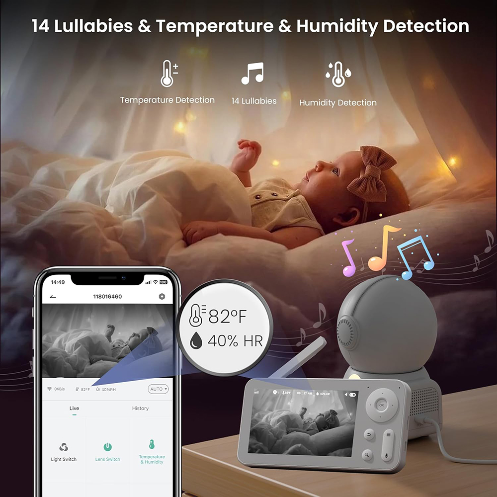 2K Baby Monitor with 2 Cameras - Home Cinema Wireless ulasan dan harga